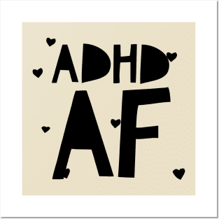 adhd hearts design Posters and Art
